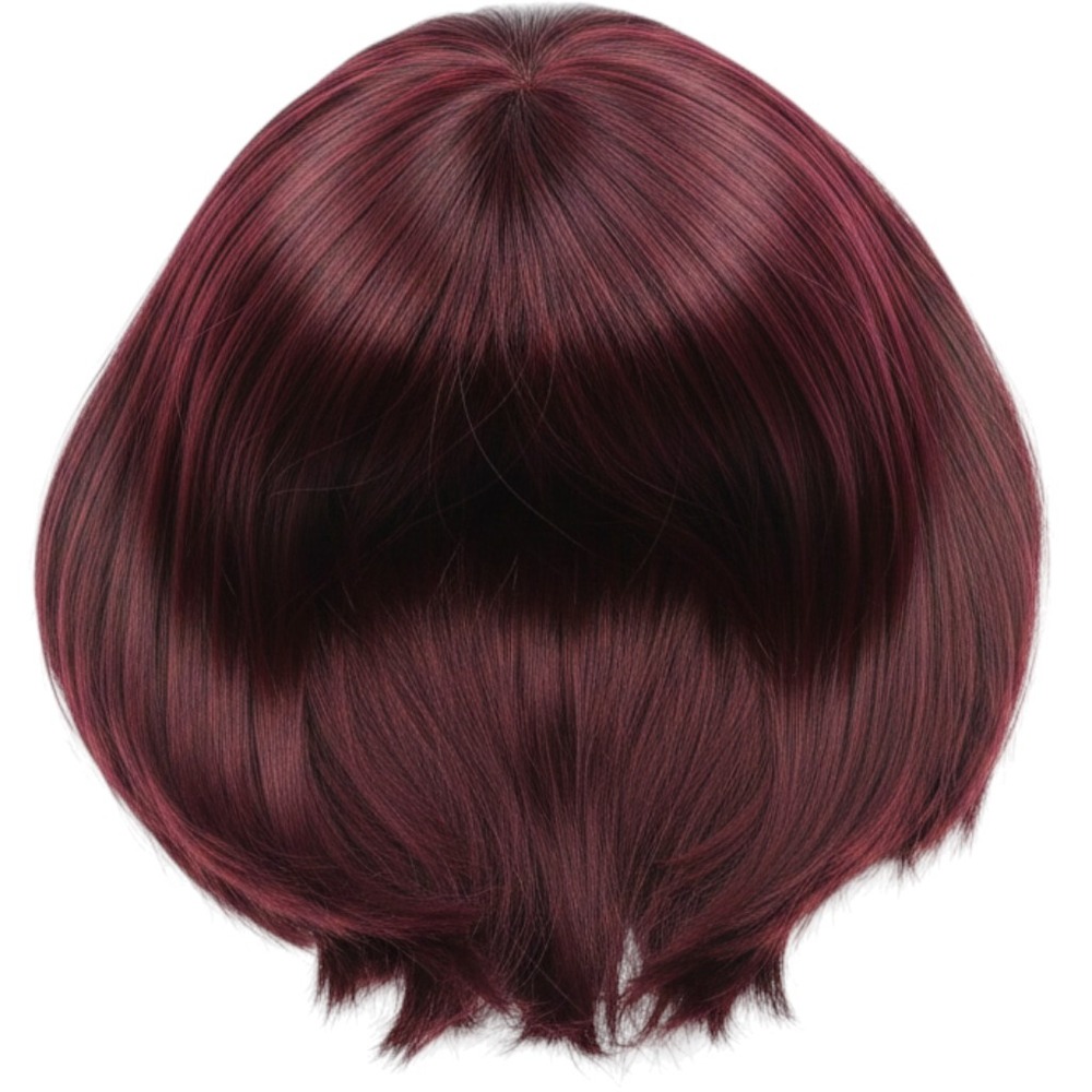 Bobbi Boss Premium Synthetic Lace Front Wig Burgundy Red Short Layered Bob O9